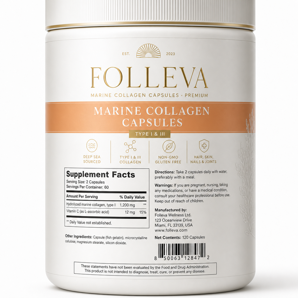 Marine Collagen Capsules - Label detail view