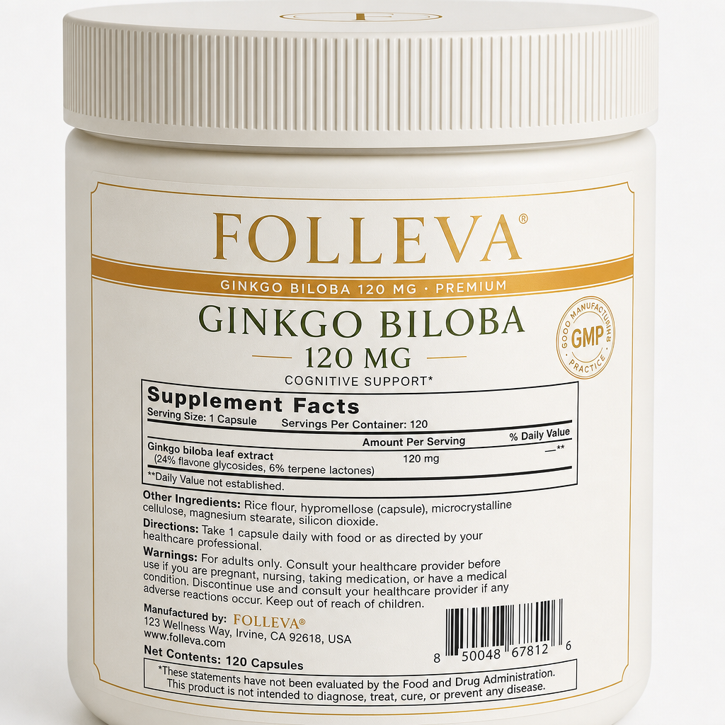 Ginkgo Biloba 120 mg - Label detail view