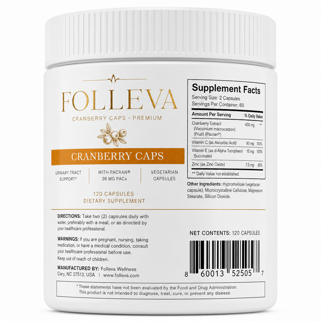 Cranberry Caps - Label detail view